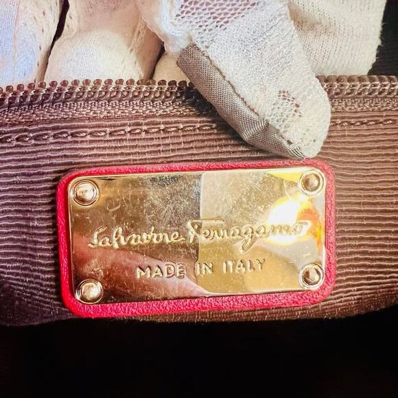 Salvator Ferragamo Women's Red Patent Leather Miss Vara Selene Tote - Picture 6 of 13